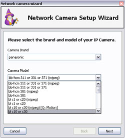 Network Camera Wizard